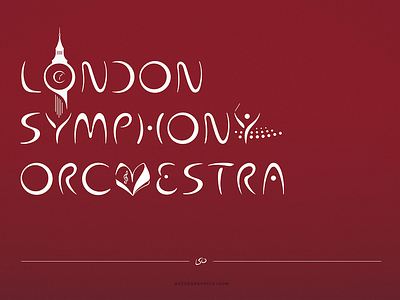London Symphony Orchestra I 2014 elegant illustration london lso monochrome orchestra simplification stylization symphony type typography
