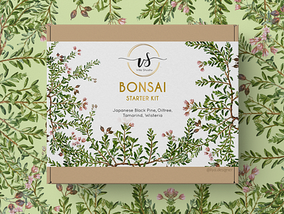 Packaging for plant lovers 💚 bonsai botanical box flower gold green packaging packaging design sleeve