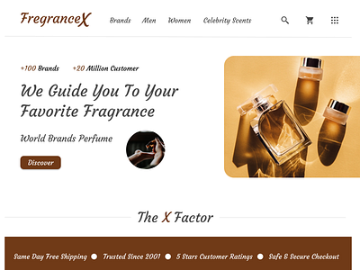 Perfume Website Design aroma beauty body care ecommerce fragrance fregrance landing page perfume perfume website perfumestore ui ux website design