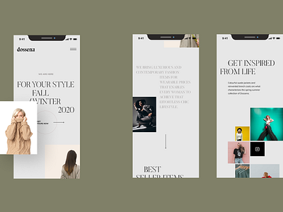 Dossena - Mobile first fashion website