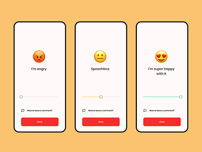 Rate - emoji clean concept emoji illustration minimal onboarding rate rating slide star ui ui design