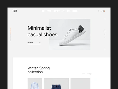 Cluse/Buy concept creative dailyui ecommerce ecommerce design gallery grid hero header layout minimal navigation slide split screen splitscreen typo typography ui web design web ui