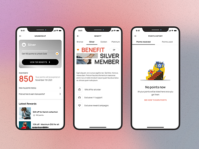 Ecommerce - Inner pages app buy cart concept creative ecommerce editorial empty grid layout member membership minimal mobile reward shopping store typo typography ui