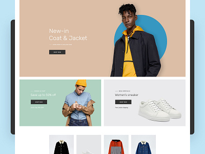 [M2store] Homepage banner concept ecommerce minimal neutral store typo ui ux design