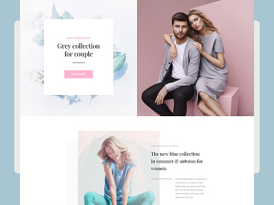 B&S - Fashion store banner concept creative ecommerce gallery minimal split splitscreen typo ui uxd