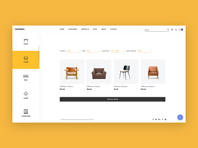 Interior Store - Filter category clean creative ecommerce filter form minimal search select sidebar slide tab