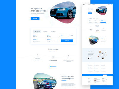 Car for rent clean concept creative form form builder layout minimal neutral rent typo ui ux ux ui