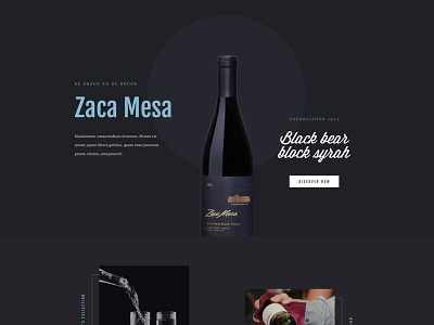 Wine store - Hero header black concept creative dark ecommerce minimal typo ui ui ux design ux