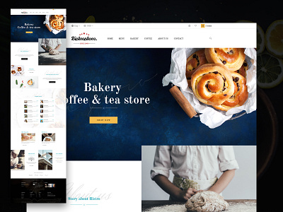 Bakery store banner clean concept creative culinary ecommerce food hero header layout minimal restaurant typo typography ui ux