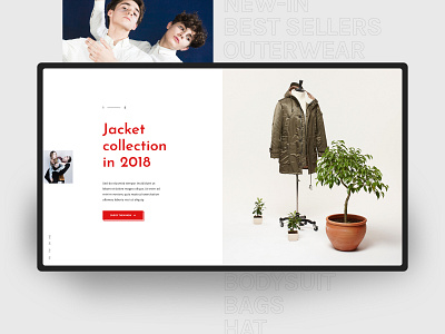 Fashion store - Hero Header banner clean color concept creative ecommerce gallery hero header layout minimal splitscreen typo typography ui ux