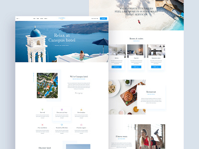 Canopus - Hotel banner booking concept hero header landing page layout minimal typo typography ui