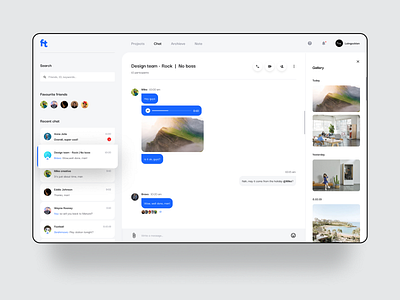 Group chat admin attachment chat clean concept dailyui dashboard grid group layout light message messenger minimal minimalist scroll shadow tab team webdesign