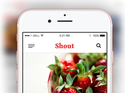 A quickie on mobile-first blogging app blog contrast cooking homepage minimal mobile mobile first