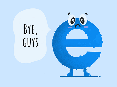 Internet Explorer as we remember it is fading away drawing illustration internet explorer