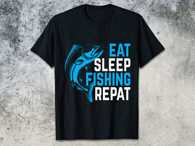 EAT SLEEP FISHING REPAT fishing t shirt 2023 ice fishing t shirt