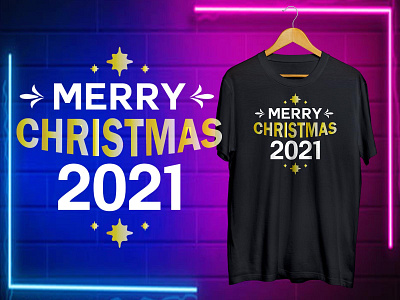 Merry Christmas T-shirt Design illustrator