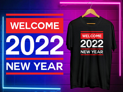 New Year 2022 T-shirt Design illustrator
