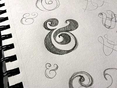 Ampersand ampersand hand drawn sketch typography ugmonk