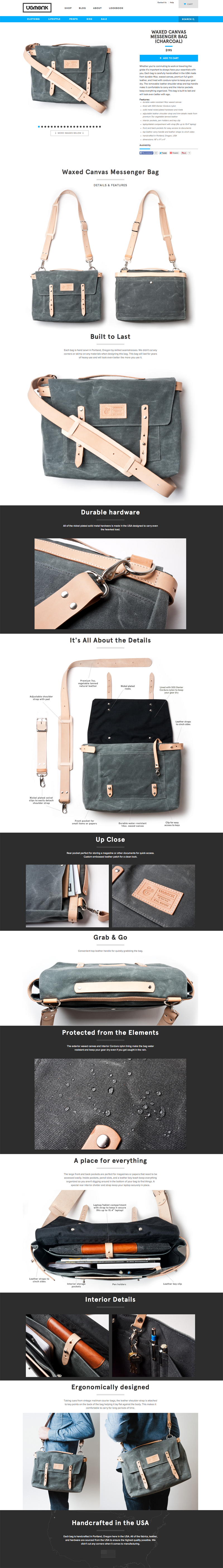 Dribbble - WAXED-CANVAS-MESSENGER-BAG--CHARCOAL----Ugmonk2.png by Jeff ...