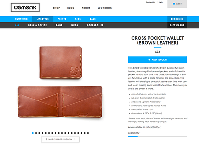 Cross Pocket Wallet ampersand ecommerce leather product product photography shop ugmonk