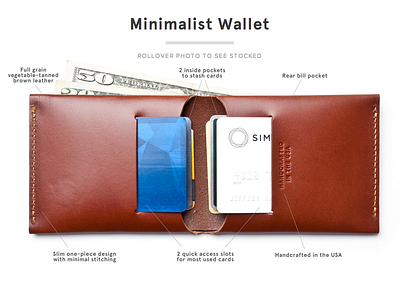 Minimalist Wallet leather minimal product product photography ugmonk wallet