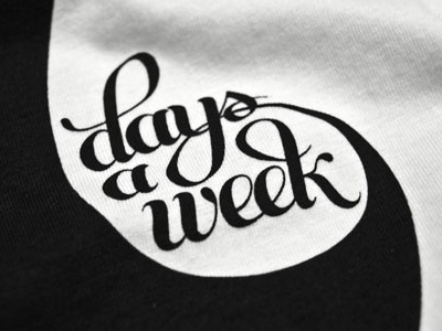 Seven Days a Week custom type tshirt typography ugmonk