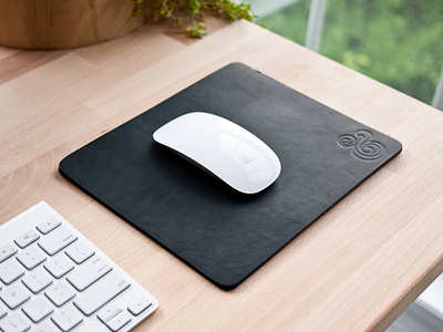 Black Leather Mousepad ampersand black leather mousepad product photography ugmonk