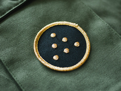 6th Anniversary Patch 6 gold minimal patch product photography ugmonk woven