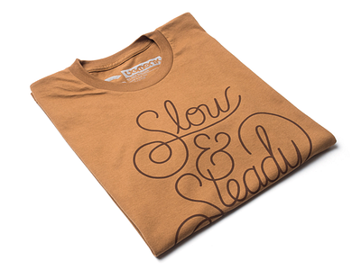 Slow & Steady apparel lettering product photography tshirt typography ugmonk