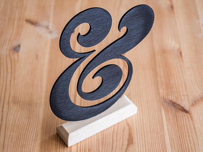 Black Aluminum Ampersand aluminum ampersand black product photography ugmonk