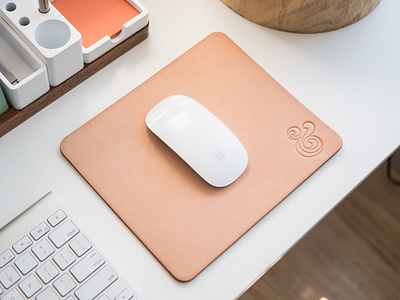 Natural Leather Mousepad ampersand desk mousepad ugmonk workspace