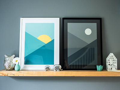 Day & Night Prints day minimal night posters shapes ugmonk