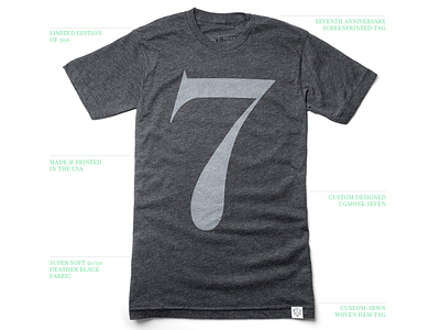 7th Anniversary Tee 7 apparel clothing minimal seven tshirt ugmonk