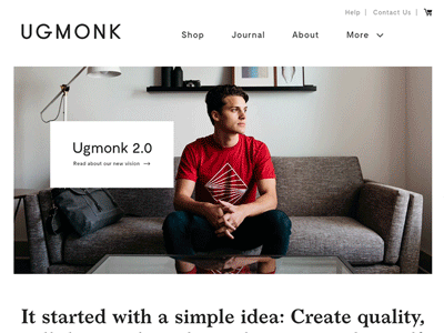 Ugmonk 2.0 Website ecommerce gif layout ugmonk web web design