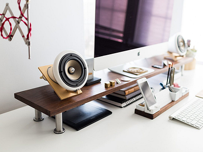 Custom DIY Monitor Stand desk diy monitor stand office riser setup stand ugmonk walnut wood workspace