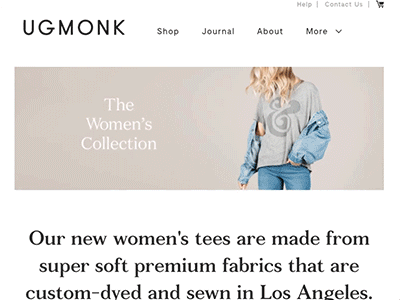 Women's Line Page apparel clothing ecommerce minimal shop ugmonk web web design