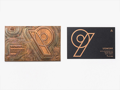 9th Anniversary Cards 9th card foil letterpress nine ugmonk