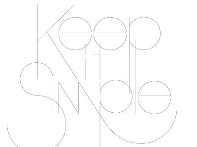 Simple custom lines typography