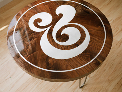 Ampersand Table Giveaway aluminum ampersand furniture giveaway industrial design table typography ugmonk walnut wood