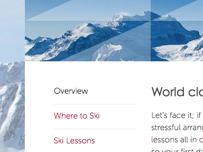 Website refresh / update for Ski Chalet site