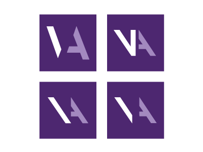 Logo icon ideas alternatives avant garde feedback icon logo purple wip work in progress