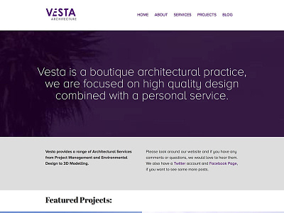 Vesta Architecture architecture responsive typekit web design web fonts website wordpress