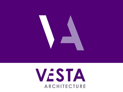 Vesta Logo architecture logo purple