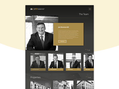 Funds Brochure Website dark design gold responsive web design website
