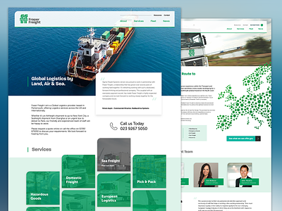Global Logistics Website design responsive sketchapp ux web design website