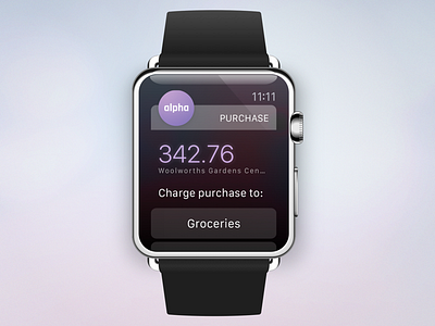 Apple Watch Notification app apple banking design ios money sketch ui wallet watch
