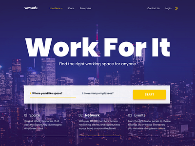 WeWork Homepage Redesign