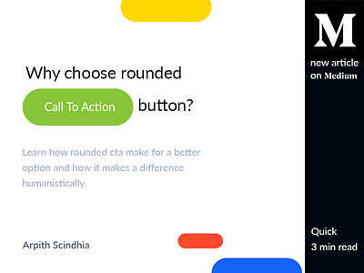 New Article - Why choose rounded CTA button? article button call to action design design language design strategy design system education interface learn product design read rounded ui ux visual language