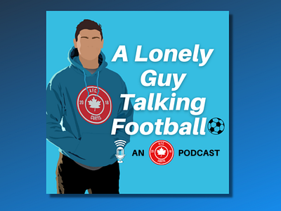 A Lonely Guy Talking Football Podcast Cover branding cover art design graphic design logo podcast podcast cover art podcast logo