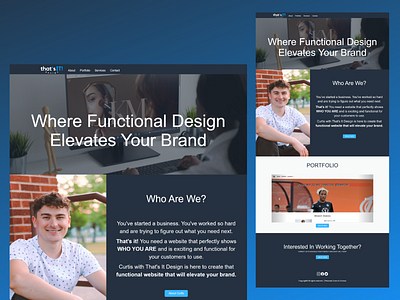 That's It Design Homepage branding design web design web development website